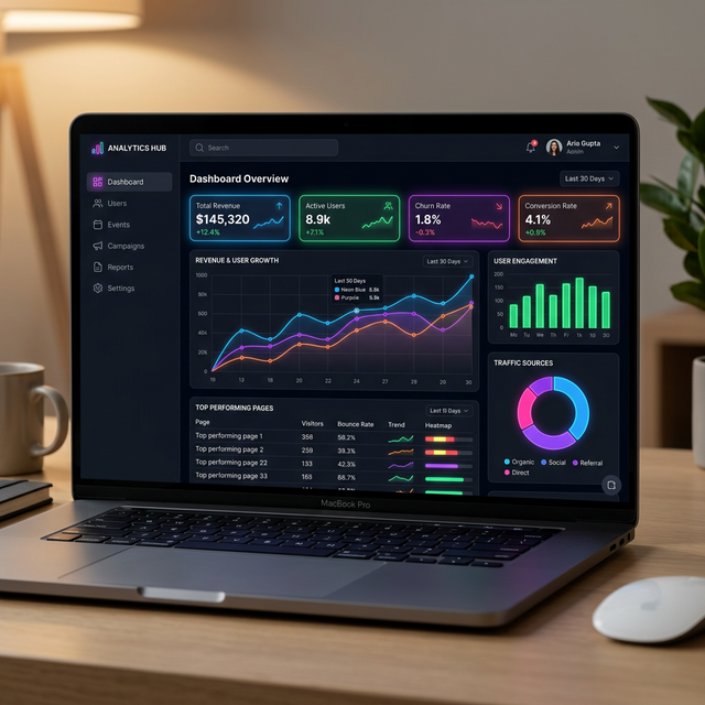 DataSync SaaS analytics dashboard