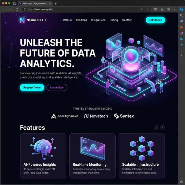 NovaTech startup landing page